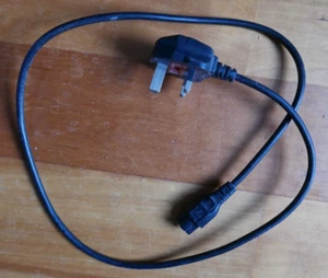 I-Sheng IS-034 Power Cable, 95cm, Black, UK 3 pin Plug - 3 round Pins, 5A/250V - Picture 1 of 2