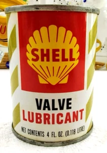 Vintage SHELL Oil Valve Lubricant 4 oz Metal Can - Full - NOS - Picture 1 of 6
