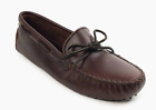 MINNETONKA MOCCASIN Men Brn Leather Flat Casual Comfort Driving Shoe Sz 11.5 M