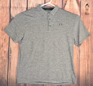 Under Armour The Playoff Polo Shirt Short Sleeve Gray Logo Mens 2XL - Picture 1 of 5