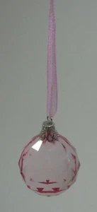 C3 Pink Round sun catcher car charm CRYSTAL EXPRESSIONS Acrylic Egg ornament - Picture 1 of 8