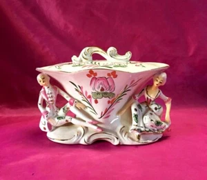 Antique Vintage Fairyland Import Victorian Style Ceramic Candy Dish with Lid - Picture 1 of 6