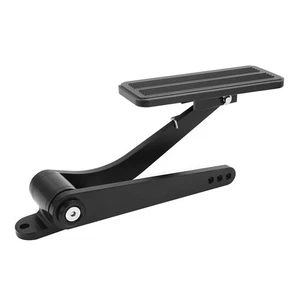 Black Aluminum Alloy Gas Pedal Mounting Bracket with Firewall Protection - Picture 1 of 8