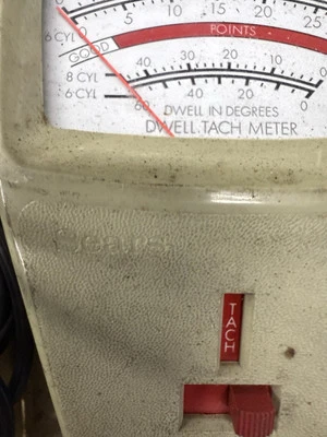 Medidor de tacómetro vintage Sears Dwell Foto 1 de 2