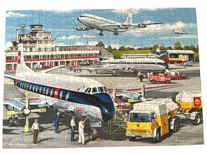 Large Piece Jigsaw Airport Puzzle Up And Away Picture COMPLETE HOP Big 500 - Picture 1 of 8