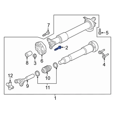For Ford Mustang 2015-2023 Ford W500544S439 Front Drive Shaft Bolt Foto 1 de 4