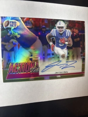 Jerrion Ealy 2022 Pro Set Action Ink Pink Refractor #/25 Autograph - Image 1 of 4