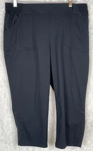 Made For Life Large Black Capri Pants Elastic Waist Pockets - Picture 1 of 4