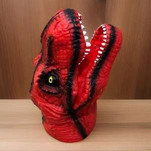 Animal Planet T Rex Dinosaurio Rojo Negro Marioneta de Mano con Sonido 2022 Discovery - Imagen 1 de 6