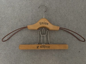 Kleiderbügel Union Record mit separatem Hosenhalter zweiteilig + Vintage + - Bild 1 von 2