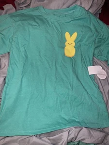 Children’s Size 10/12 Spearmint Green “Where My Peeps At?” Tee T-shirt Easter - Picture 1 of 2