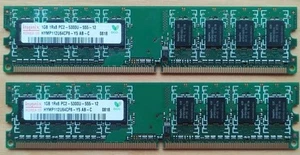 Lot Of 2 Hynix PC RAM Memory HYMP112U64CP8-Y5 AB-C 1GB 1Rx8 PC2-5300U-555-12 - Picture 1 of 6