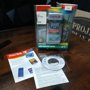 Carte CF 802.11B sans fil SanDisk + CompactFlash 128 Mo avec carte PC OPEN BOX - Photo 1/6