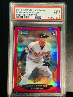 2013 Topps Bowman Chrome  Manny Machado #205(RC) Pink Refractor 05/25 - Image 1 of 2