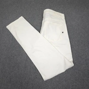 Boggi Milano Jeans Mens 33 White Denim Claude Straight Zip Fly Casual Size 33x32 - Picture 1 of 14
