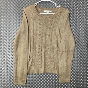 Maglione pullover donna Forever21 vintage marrone maglia cavo misto acrilico taglia L - Foto 1 di 8
