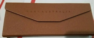 QUAY AUSTRALIA EMBOSSED TRI FOLD CASE TAN/TAN ONLY : 9.99$ NICE  - Picture 1 of 2