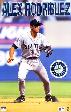 ALEX RODRIGUEZ Seattle Mariners 1997 Vintage Original Starline MLB 22x34 POSTER Cover