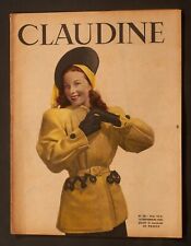 'CLAUDINE' FRENCH VINTAGE MAGAZINE NUMBER 20 ISSUE 21 NOVEMBER 1945