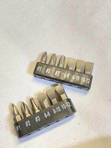 2 Sets Of 6-PC. Impact Driver Bits Set Phillips & Slotted Insert Bits - Picture 1 of 6