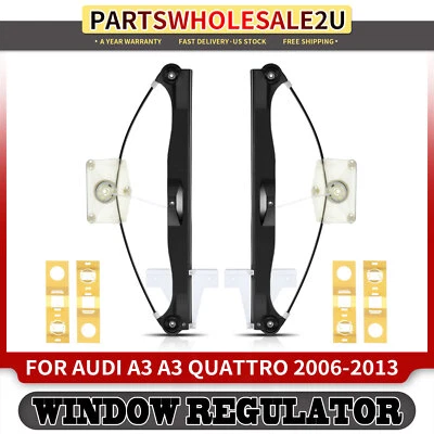 2x Reguladores de Janela sem Motor Traseiro Esquerda+Direita para Audi A3 A3 Quattro 2006-2013 - Imagem 1 de 4