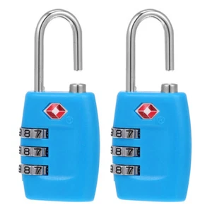 2 Pcs Passwort Sperrtasche Vorhängeschloss Reisen Gepäckschlösser - Bild 1 von 10
