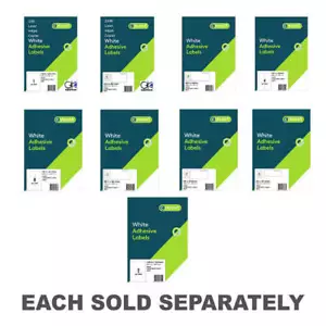 Celcast Laser Inkjet Paper Labels Self Adhesive Stickers Sure Feed White 100pk - Picture 1 of 12
