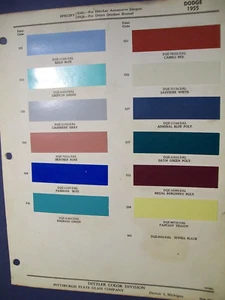 1955 Dodge car auto colors Paint Chips set -Ditzler - Picture 1 of 2