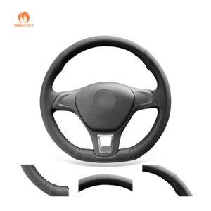 Funda de volante MEWANT negra puntada a mano cuero sintético para Volkswagen VW Golf 7 Polo - Imagen 1 de 10