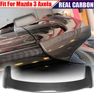 For Mazda 3 Axela Hatchback 2014-2019 Rear Roof Spoiler Window Wing REAL CARBON - Picture 1 of 19
