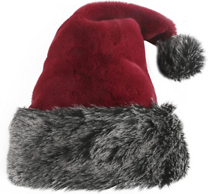 Christmas Hat Super Soft Plush Santa Hat Personalized Santa Hat Xmas Holiday Hat