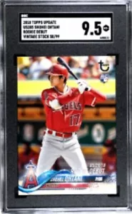 SGC 9.5 POP 3 2018 TOPPS UPDATE US285 SHOHEI OHTANI RC DEBUTTO /99 VINTAGE STOCK - Foto 1 di 2