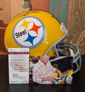 TERRY BRADSHAW SIGNED FULL SIZE PITTSBURGH STEELERS HELMET STEEL DECAL JSA COA - Picture 1 of 13