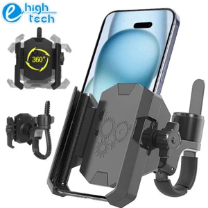 360° Rotation Motorcycle Bike Phone Holder Mount Clamp No Block Camera Universal - Photo 1 sur 9