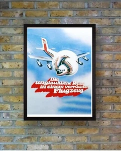 CLASSIC "Airplane" Cinema Release Poster 1980 Fine Art A3 Framed Retro Poster - Picture 1 of 3