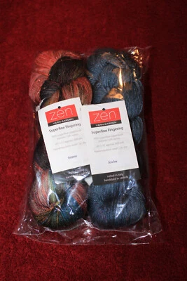 Hilo Zen Jardín - Hilo de dedos superfino Lote de 2 Hanks Sienna/Iccles Foto 1 de 3