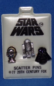 Star Wars 1977 Factores Darth Vader R2-D2 C-3PO Pines de Dispersión Sin usar, en caja - Imagen 1 de 2