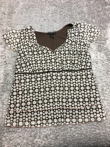 Venezia Top Womens Size 26W 28W Brown Blouse Shirt Short Sleeve - Picture 1 of 10