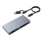 Aluminum 6-IN-1 USB 3.2 Gen2 10Gbps CFexpress Type B/CF/MS/XD/SD/TF Card Reader