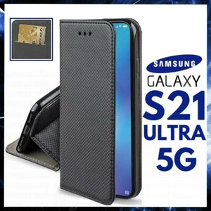 CUSTODIA A PORTAFOGLIO LIBRO per SAMSUNG GALAXY S21 ULTRA 5G COVER FLIP PELLE - Zdjęcie 1 z 6