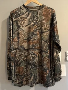 Cabelas Shirt Seclusion 3D Camo StaticX Sleepwear Base Lounge Hunting XL Tall - Picture 1 of 8