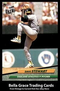 Fleer Ultra 1992 Dave Stewart #117 Oakland Athletics - Imagen 1 de 2