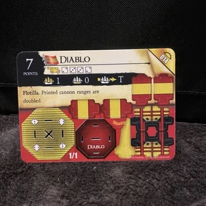 WizKids Pirates RISE OF THE FIENDS CSG Flotilla 014 Diablo Unpunched - Picture 1 of 2