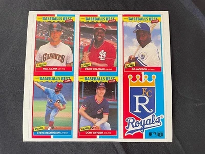 Fleer Baseball's Best 1987 sin cortar caja completa panel inferior Bo Jackson Will Clark RC Foto 1 de 4