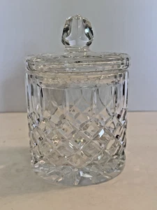 Lead Cut Crystal Canister Jar Biscuit Barrel Candy Cookie 6” With Lid - Picture 1 of 6