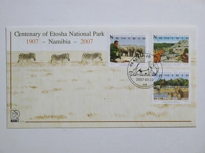 Namibia 2007 Centenary Etosha National Park FDC Scott #1230-1233 Used - Image 1 of 2