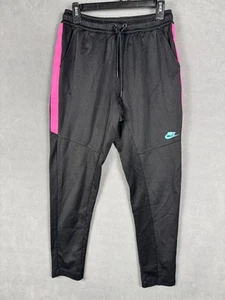 Nike Mens Track Pants Joggers Medium Tribute Black/Pink Slim 861652-011 - Picture 1 of 10