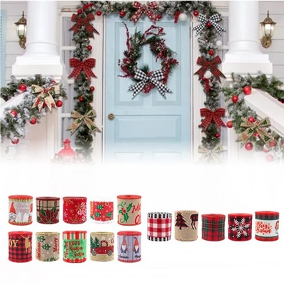 Imitation Linen Ribbon 7cm by 5 Yards Gold Silver for Decoration and Crafting - Image 1 of 4