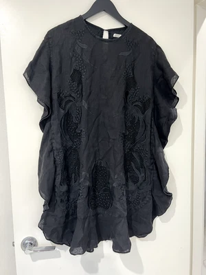 Blusa bordada feminina Leon Max edição limitada preta tamanho M - Imagem 1 de 4