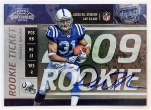 2009 Playoff Contenders - Donald Brown #113 /465 (AU, RC) - Picture 1 of 2